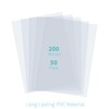 Binditek 50 Pack 200 Micron A4 Binding Covers, PVC Clear