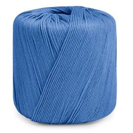 CAMAL Knitting Yarn, Amigurumi Cotton Yarn, Cotton Yarn 1mm x 145 Yards, 8-Ply Cotton Yarn for Knitting, Crocheting Christmas Ornaments, Amigurumi, Doily, Shawlplacemats, Dresses, Hats (Blue)