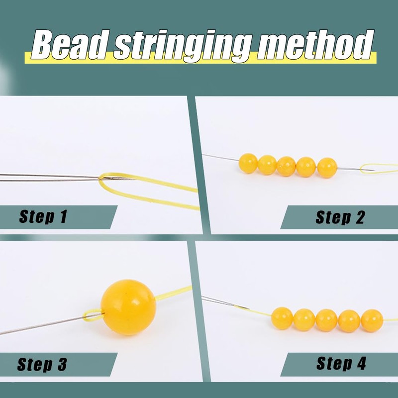 TRKETK 6 Pcs Beading Needles Set with Needle Bottle 3