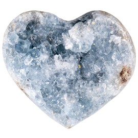 Nupuyai Natural Celestite Crystal Druze Rough Stone Irregular Crystal Cluster Druze Piece Reiki Healing Stone Decoration