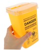 FRCOLOR Small Sharps Container with Lid Waste Bin for Disposal