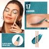 Oulac Teal Eyeliner Pencil, Waterproof Retractable Eye Liner Pen, Long