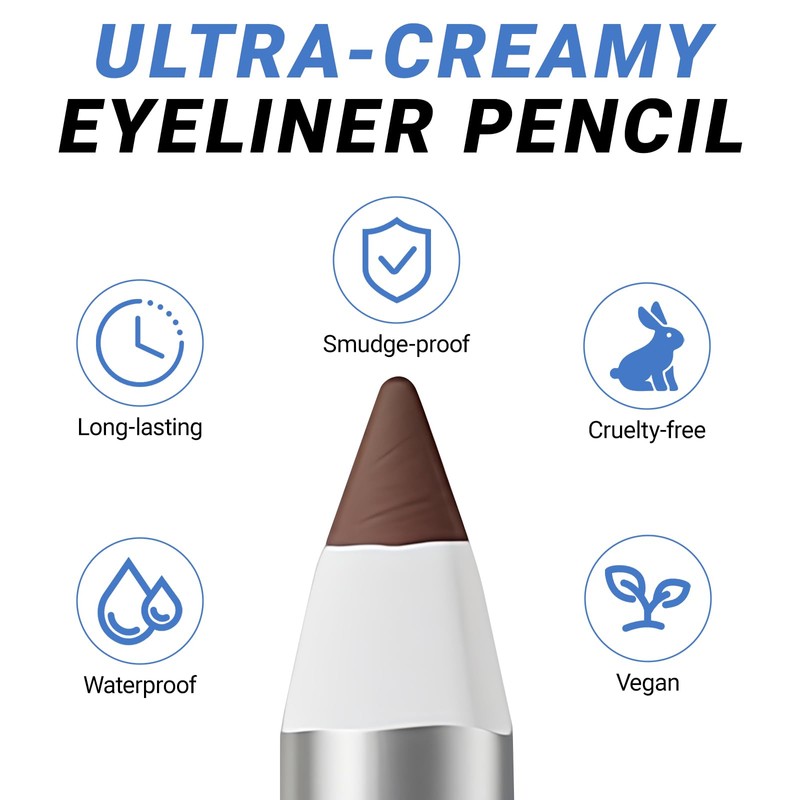 Navy Blue Waterproof Eyeliner Pencil with Sharpener, 07