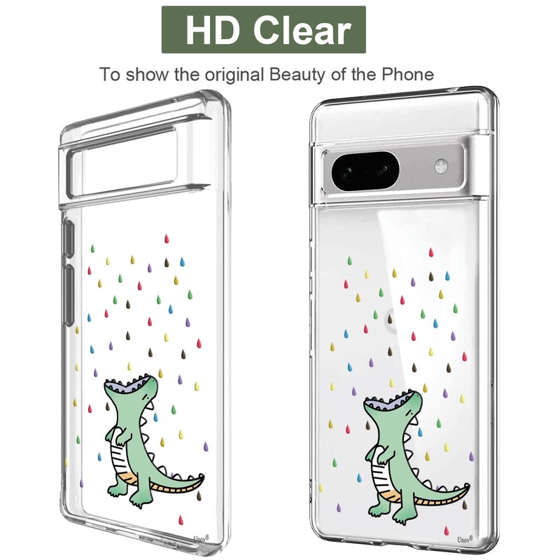 Unov Case Compatible with Pixel 7a Case Clear Transparent Slim