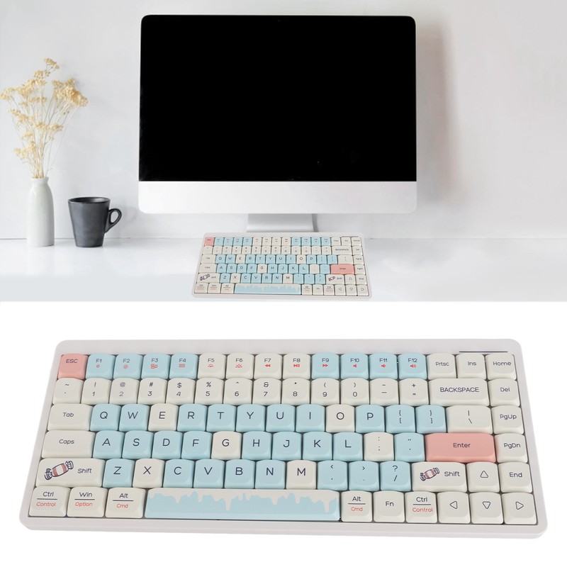 84 Key Bluetooth Keyboard 3 Mode 2.4G Wireless Bluetooth Gaming