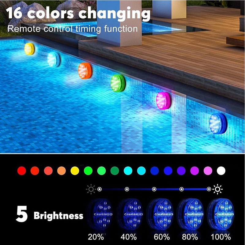 Underwater LED Light with Remote Control, Underwater Light, LED Underwater