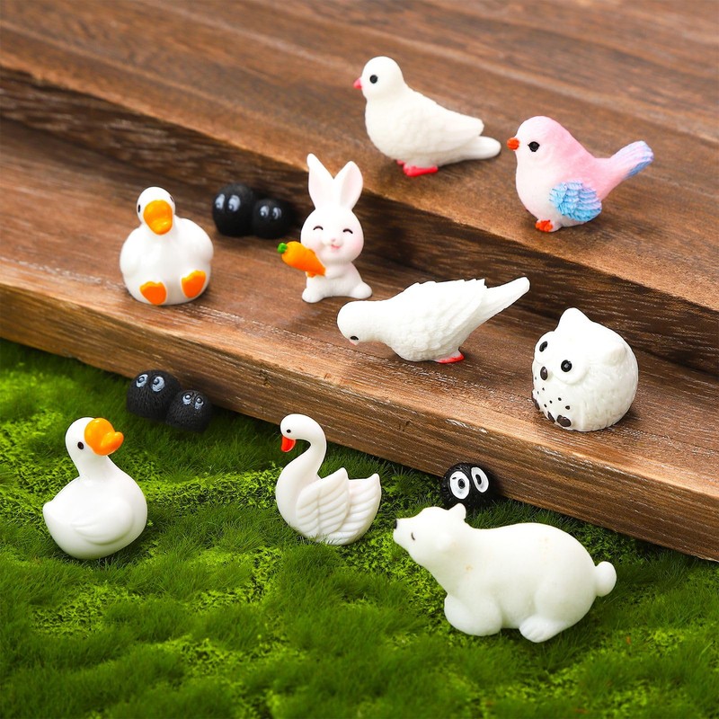 Hokoad 160 Pcs Mini Resin Animals Kit - Miniature Animal