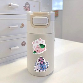 100 Packs Sakura Stickers Water Bottles Laptop Phone Motorcycle Computer Guitar Skateboard Hydroflasks Sakura Vinyl Sticker Waterproof Aesthetic Trendy Decals for Teens Girls Adults