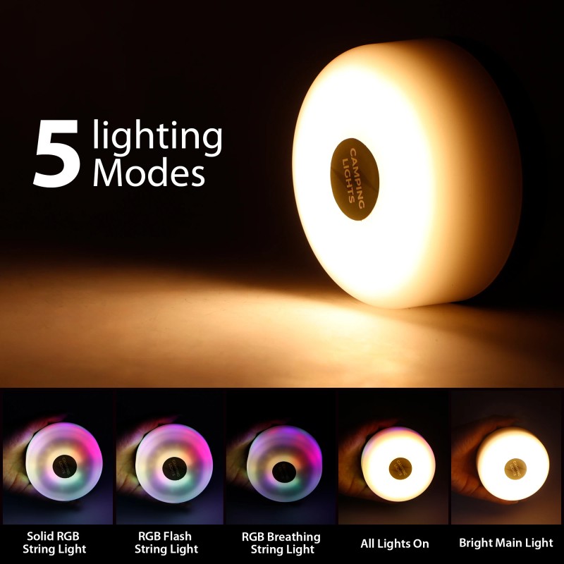Led Rechargeable Camping Lamp Outdoor String Hanging Recovery Waterproof Charging
