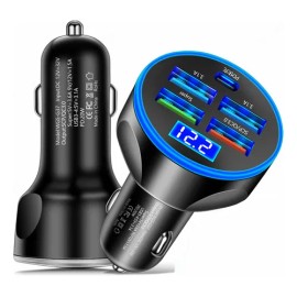 Cargador Para Auto 150w Tipo C Carga Rapida Pd|qc 3.0|5usb