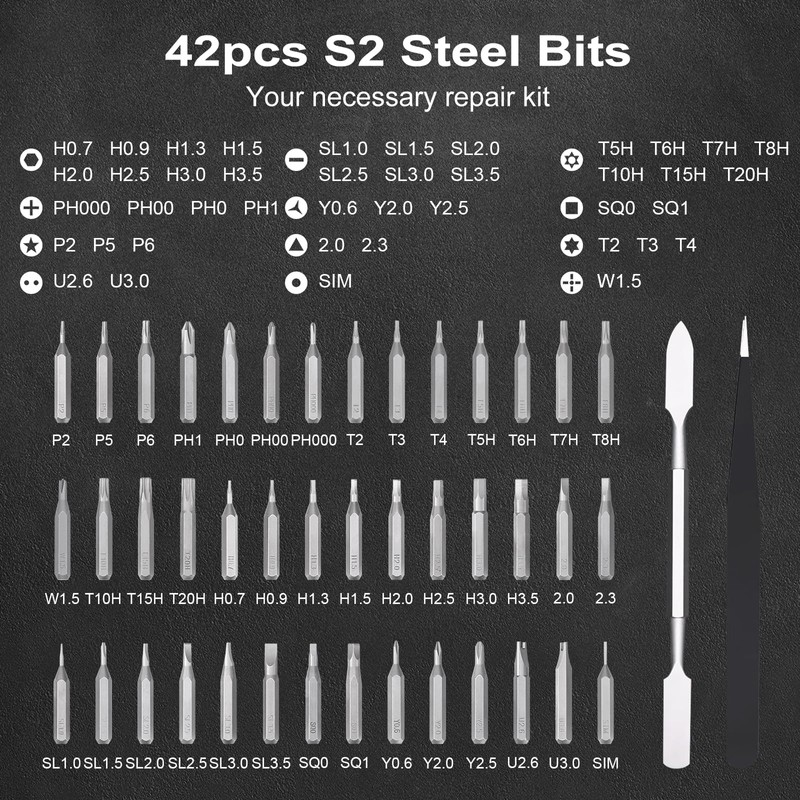 OQIMAX Precision Screwdriver Set 46-in-1 Mini Screwdriver with 42 Magneitc