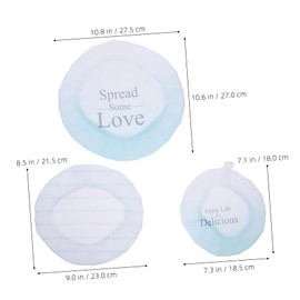 3pcs Reusable Bowl Covers Stretchable Oxford Cloth Food Storage Lids Washable Dust Covers for Salads Fruits and Leftovers Elastic Fit for Kitchen Essentials