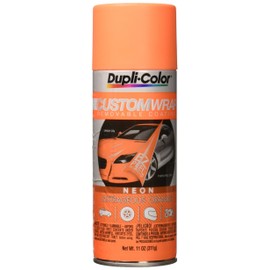Dupli-Color ECWRC8600 Custom Wrap Neon Removable Automotive Paint - Outrageous Orange Spray Paint - 11 oz. Aerosol Can