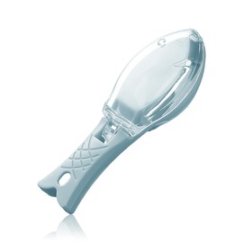 Lotsdonxia Fish Scale Scraper Tool - Transparent Cover Descaler, ABS Plastic Fish-Themed Design Kitchen Gadget for Fish Cleaning & Storage(Blue)