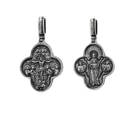 NKlaus 925 sterling silver cross orthodox crucifix pendant faith symbol baptism