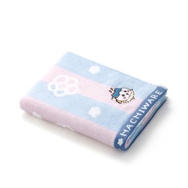 Chiikawa Bee Face Towel, Blue, Hachiwale, Flower, Non-Twisted Yarn, 41-1222150, Approx. 13.4 x 31.5 inches (34 x 80 cm)