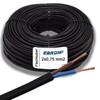 Flat Device Cable H03VVH2-F 2 x 0.75 mm² Black 2