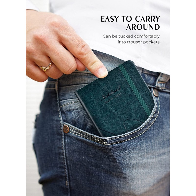 AISBUGUR Pack of 2 Notebook A6 Notebook Small Pocket Notebook