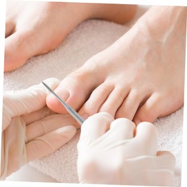 FOMIYES 3pcs Double-ended Nail Cleaning Instrument Pedicure Tools for Toe and Fingernail Care Silver for Home Professional Use