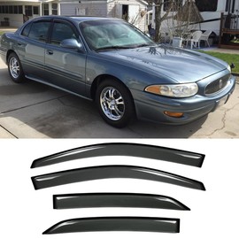 VICOJETOR 94259 Sunproof Waterproof Side Window Wind Deflector, 4pcs Protective Replacements Rain Guards Set, Window Visor fit for 2000-2005 Buick Lesabre