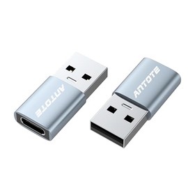 Adaptador USB C a USB(2 Piezas),Adaptador USB C,Compatible con computadoras portátiles, Fuentes de alimentación móviles, Cargadores y más Dispositivos con Puertos USB estándar