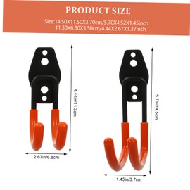 Operitacx Hanging Hooks Heavy Duty for Garage Wall Ladder Storage Pack Multi-use Tool Organizer Bike Hanger