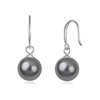 Philip Jones Sterling Silver Grey Pearl Drop Earrings