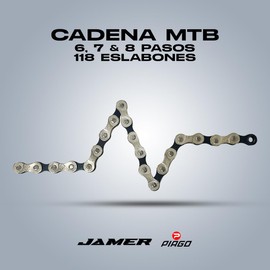 Cadena MTB Acero 6, 7, 8 Pasos 118 Eslabones Jamer Chain