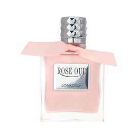 Lonkoom Rose Oud Perfume for Women, FloralFruity Eau De Parfum Spray Long-Lasting Fragrance, 3.4 Fl Oz, Notes of Red Lychee, Golden Quince, Kiwi, Jasmine, Chocolate, Musk, Orris Root, Woods