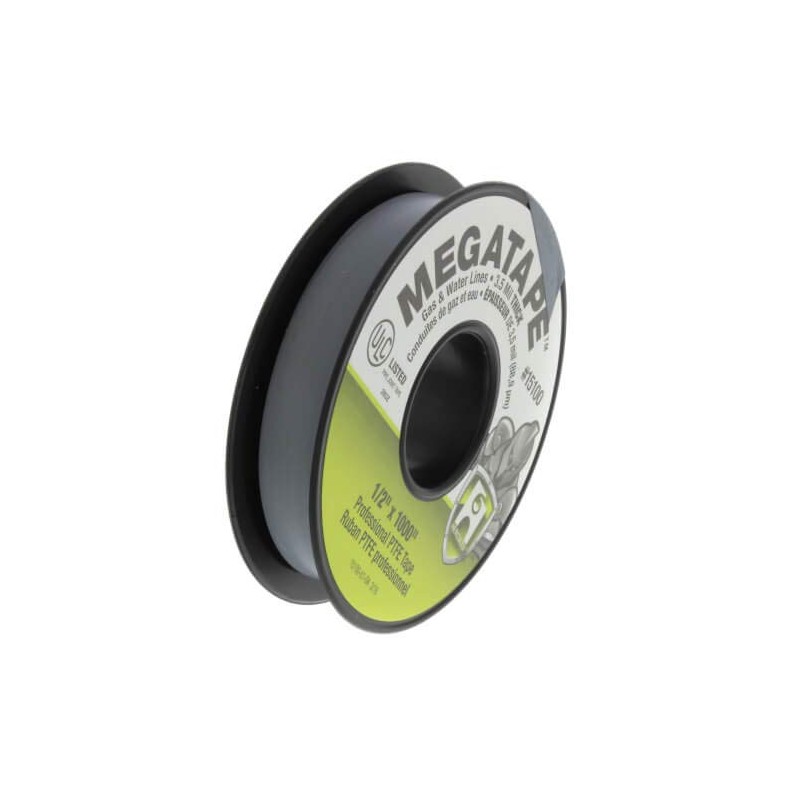 PTFE MEGATAPE, 1/2" x 1000" (Grey)