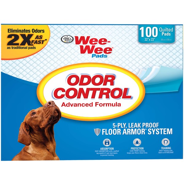 Four Paws Wee-Wee Odor Control Training Pads Odor Control 100 Count