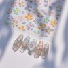 Blumen Nagel-Sticker für Nagelkunst, farbenfrohe Frühlings- und Sommerblumen Nageldecal, 5D