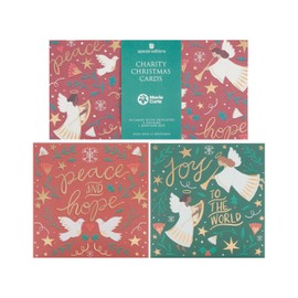 Box Of 10 Marie Curie Charity Peace & Hope Christmas Cards In 2 Designs