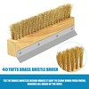 SHANGPEIXUAN Pizza Oven Brush 41-Inch Long Wood Handle Brass Bristles