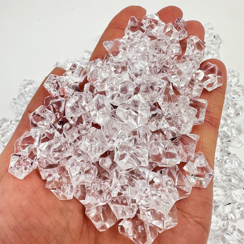 700PCS Fake Ice Cubes, 11 x 14 mm Acrylic Vase