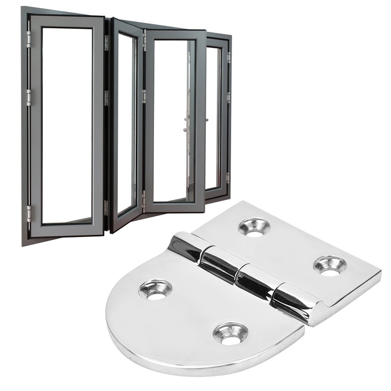 Stainless Steel Hinge Round Head Mirror Polishing Home Door Installing