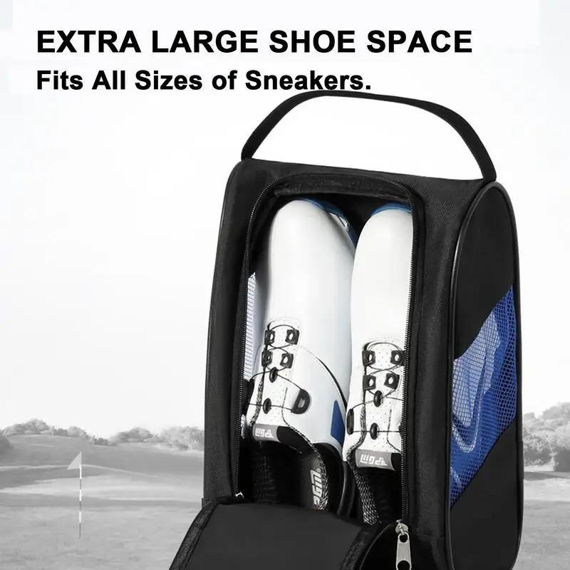 Golf Shoe Bag for Travel Zippered SportShoe Carrier Bags with