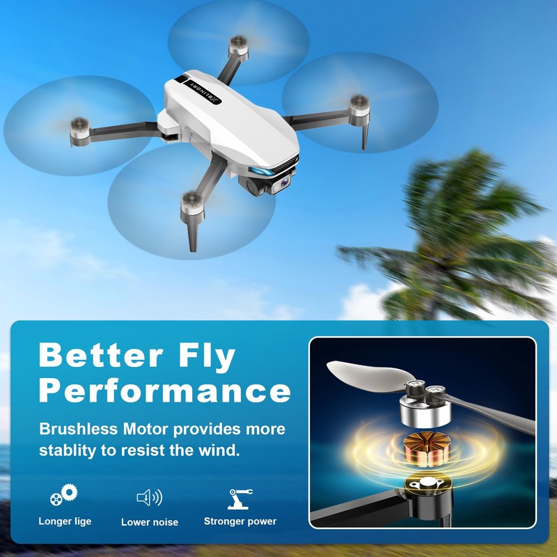GPS Drone with Camera for Adults, 2K HD FPV Drones