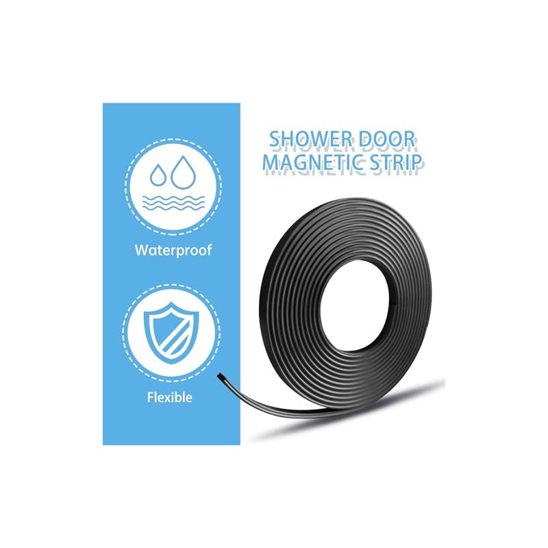 Magnetic Strips for Shower Door Replacement | 3/8" Width X