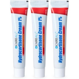 CareAll Hydrocortisone cream 1, 3oz Tube (Pack of 3), Maximum Strength Anti-Itch Cream