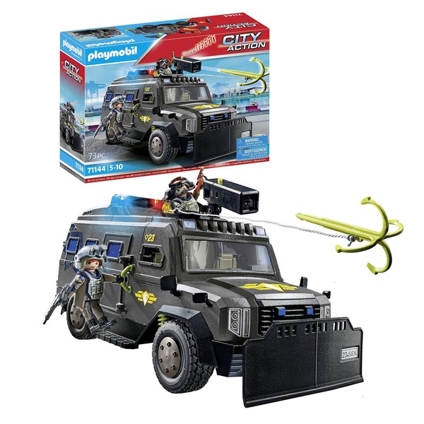 Playmobil 71144 City Action Special Unit - Armored Vehicle, Modern Special Forces Off-Road Vehicle with Lights and Sounds, Toy for Children from 5 Years and Up