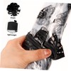 Healvian Foldable Umbrella Black Floral Pattern Compact Travel Umbrella for