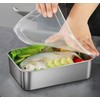 CHFNJJ Stainless Steel Storage Containers Set of 3 Stainless Steel