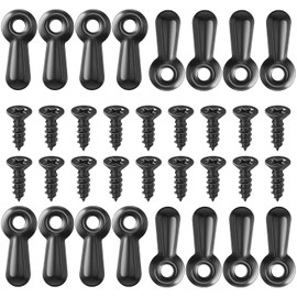 Picture Frame Hardware Kit, 100 Turn Button Fasteners, 100 Screws, Black Backing Clips for Hanging