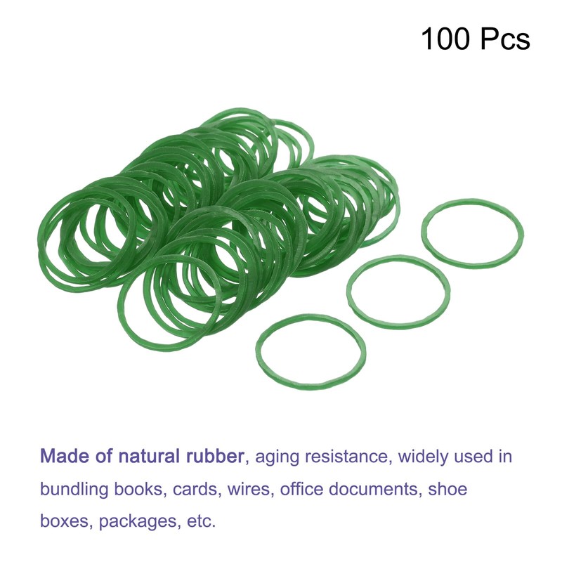 sourcing map 100 Pack Rubber Band Stretchable Rubber Elastic Band