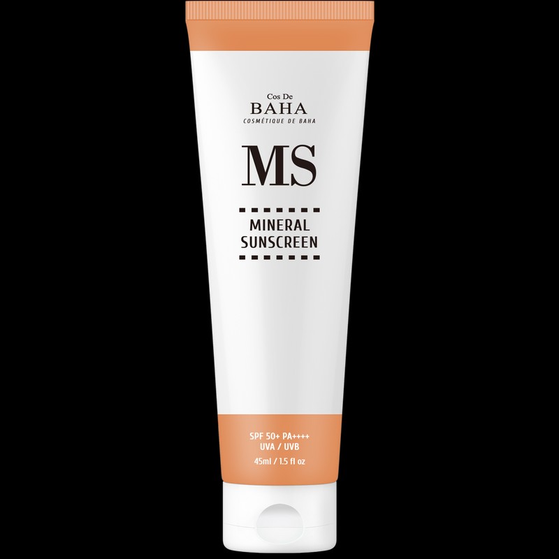 코스드바하 MS 무기자차 저자극 데일리 선크림 SPF 50+ PA++++, 45ml,