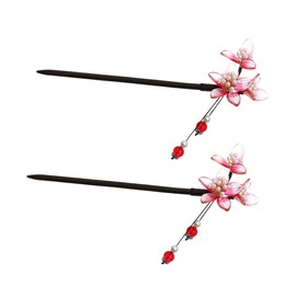 TOVINANNA 2pcs Hanfu Hairpin Hair Stick Hair Chopstick Chinese Chopsticks Hair Bun Stick Hairpin Chinese Hairpin Stick Hair for Hair Crystal Women's Hair Accessories The Flowers