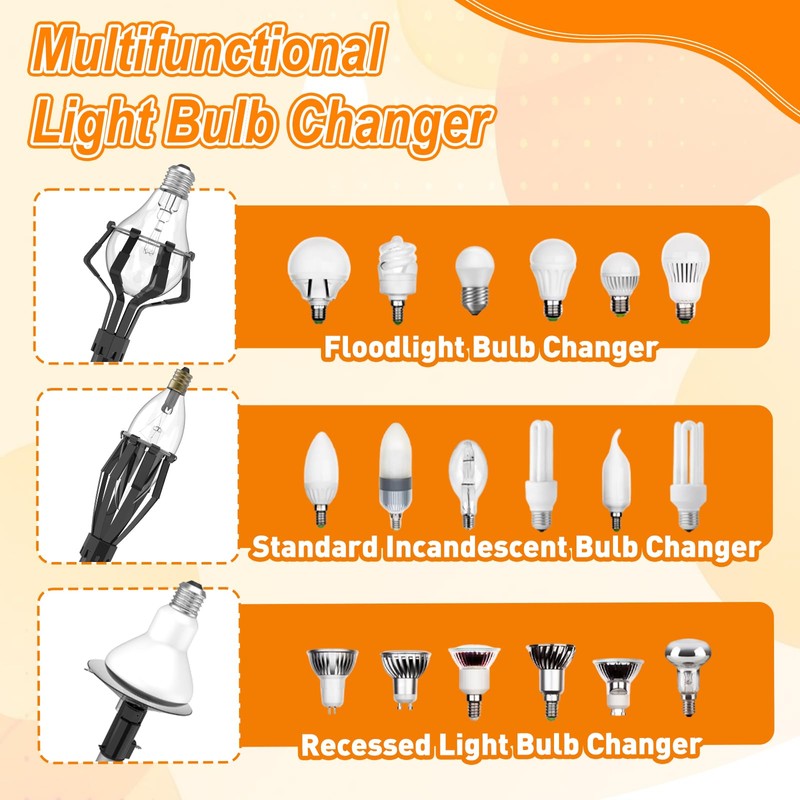 SISUPASSIE Light Bulb Changer for High Ceilings 18FT Reach, Light