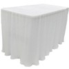 4 Foot Folding Table Cloth White 24x48x29