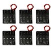 WAYLLSHINE 6PCS 4 x 1.5V AAA Battery Spring Clip Black